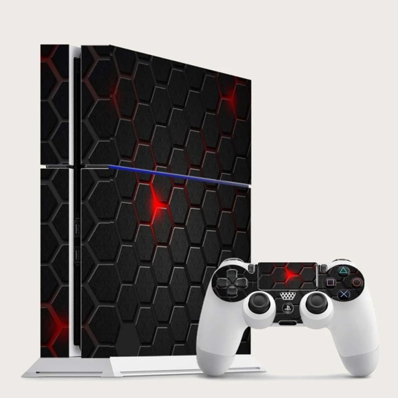Geometric Pattern Game Console Sticker Compatible With PS4 - Picture 3 of 7